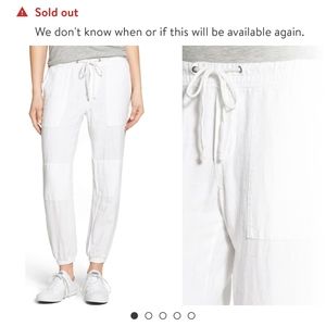 White linen pants
